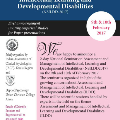 National Seminar on Assessment and Management of Intellectual, Learning and Developmental Disabilities
