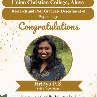 Congratulations to Hridya P.S