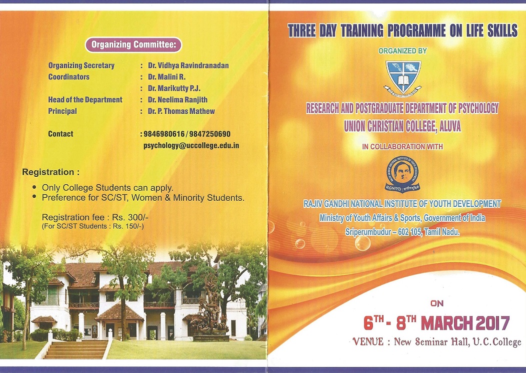Three day training programme on Life skills