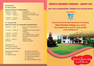 MIDDENTS ENDOWMENT WORKSHOP – JANUARY 2020