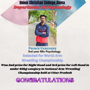 Congratulations to Prince Varghese