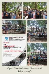 Open discussion on “Peace and disharmony”