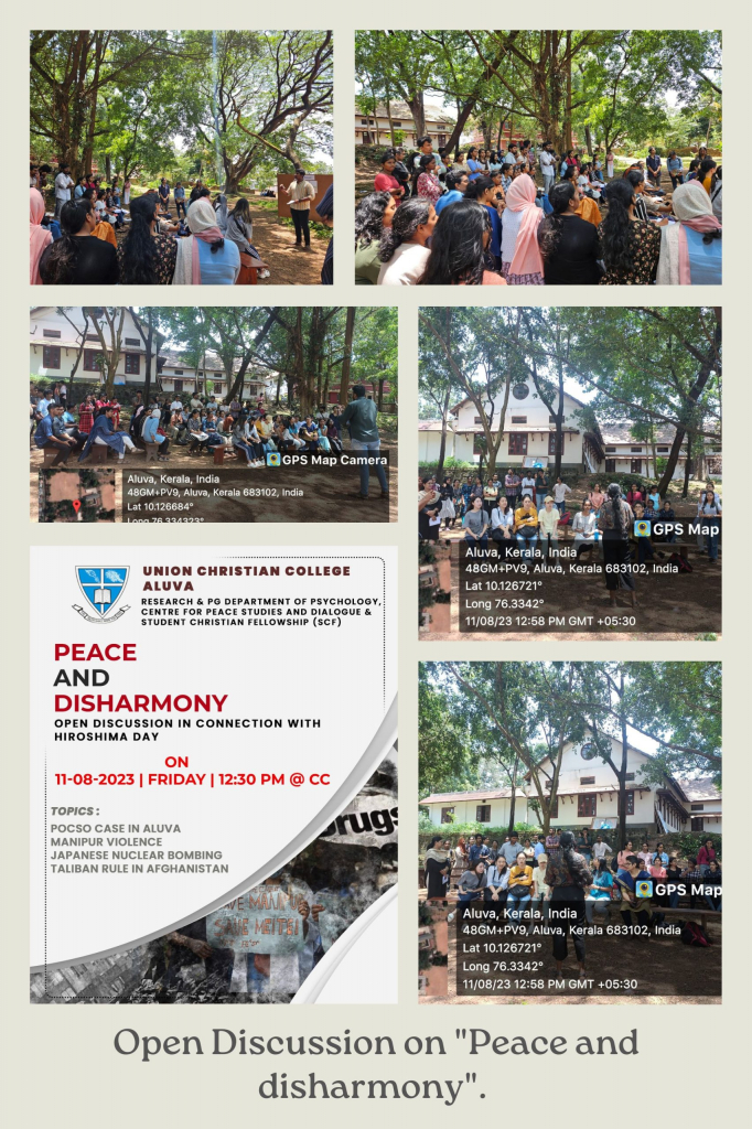 Open discussion on “Peace and disharmony”