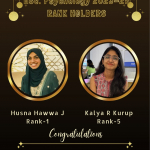Congratulations to the PG Rank Holders