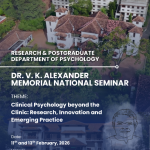 Dr. V.K. Alexander Memorial National Seminar