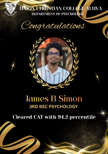 Congratulations to James